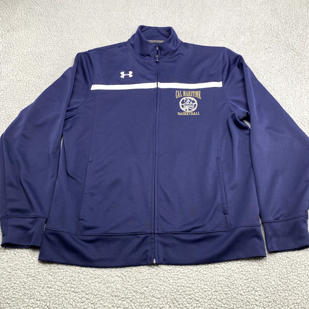 Under Armour CSU Maritime Keelhaulers Jacket Mens Large Blue Basketball Track *‎